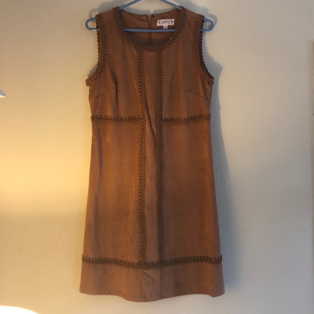 Nanette Lepore brown suede dress